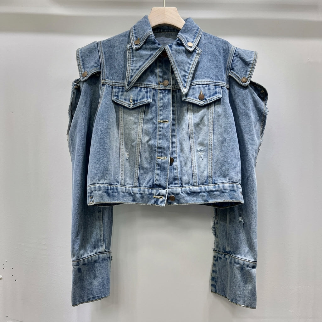 Long Sleeve Patchwork Pockets Coat