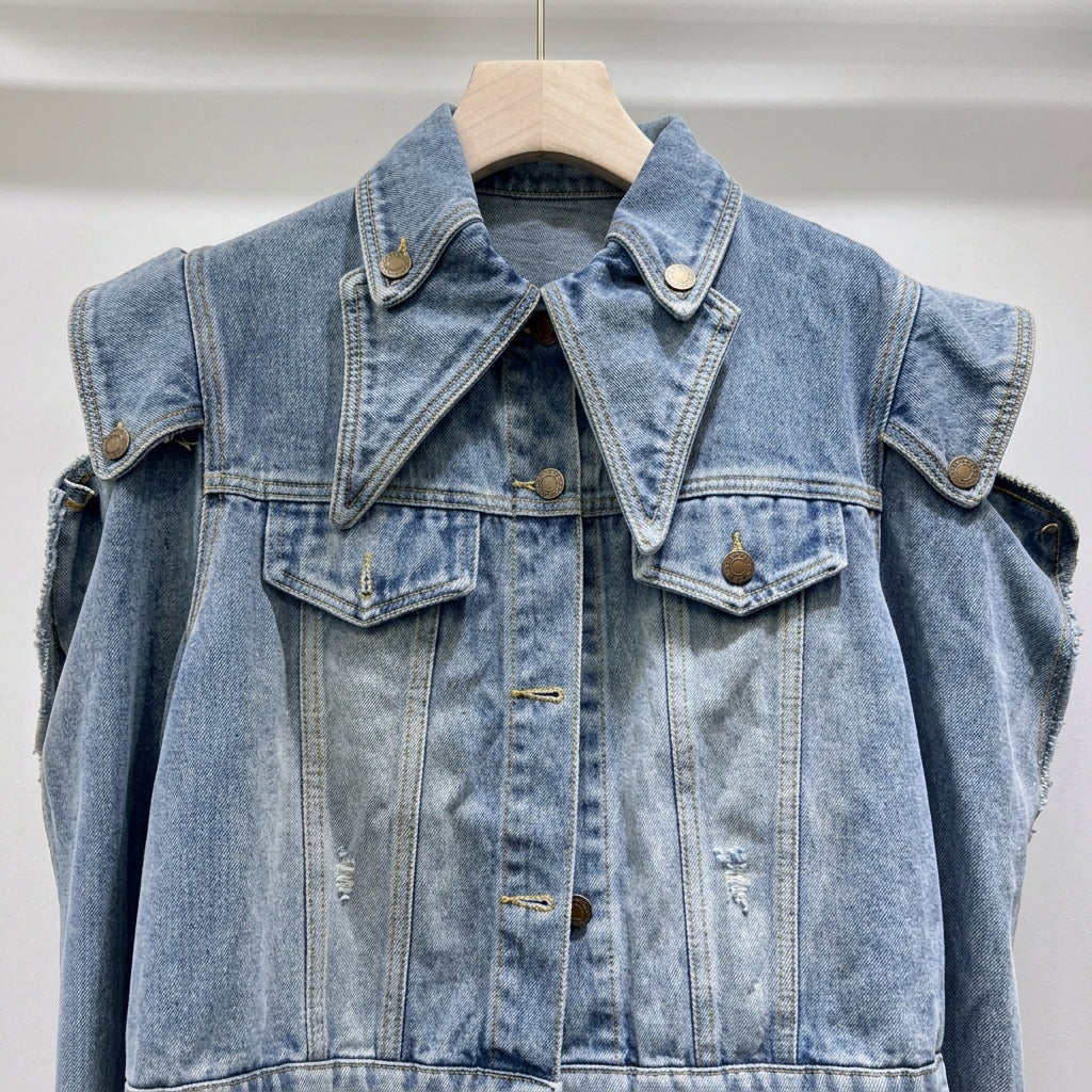 Long Sleeve Patchwork Pockets Coat